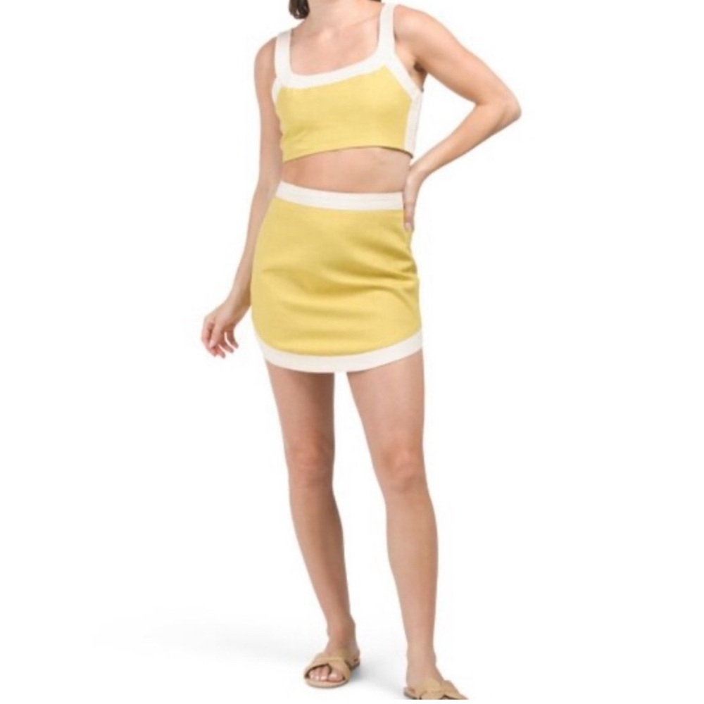 Linen Crop & Mini Skirt Set